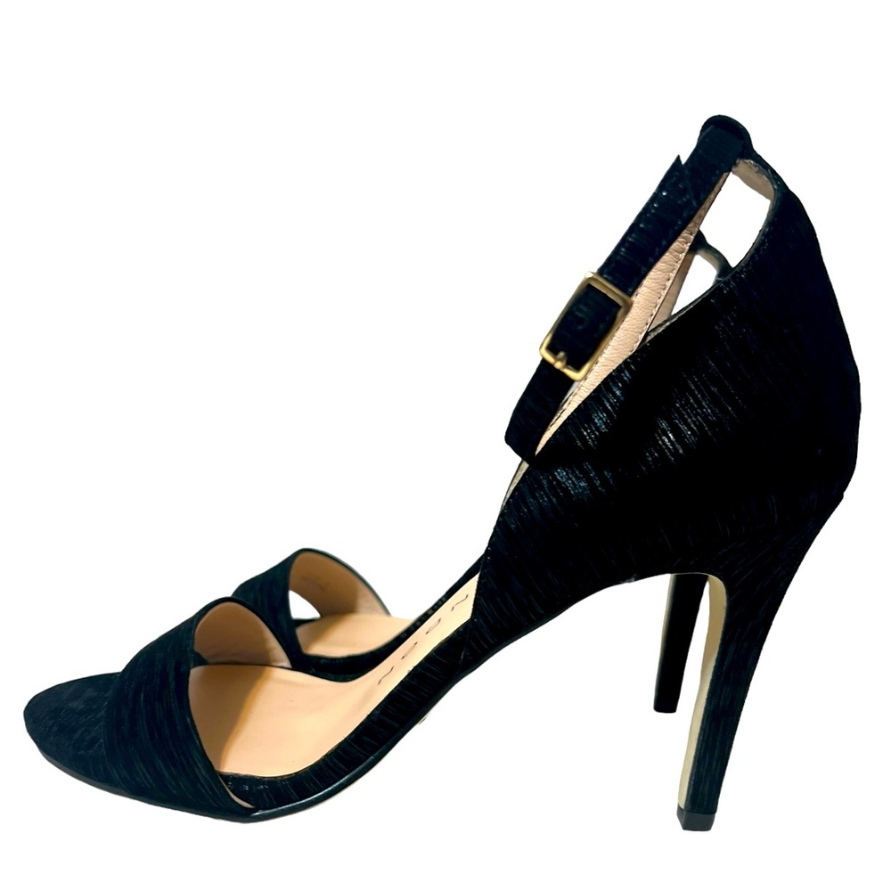 New Sacha London Leather Handmade Black Open-Toe Sandals High Heels - Picture 6 of 14